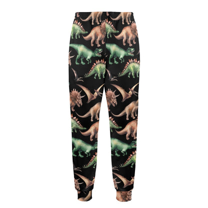 Dinosaur Print Pattern Men's Casual Track Pants