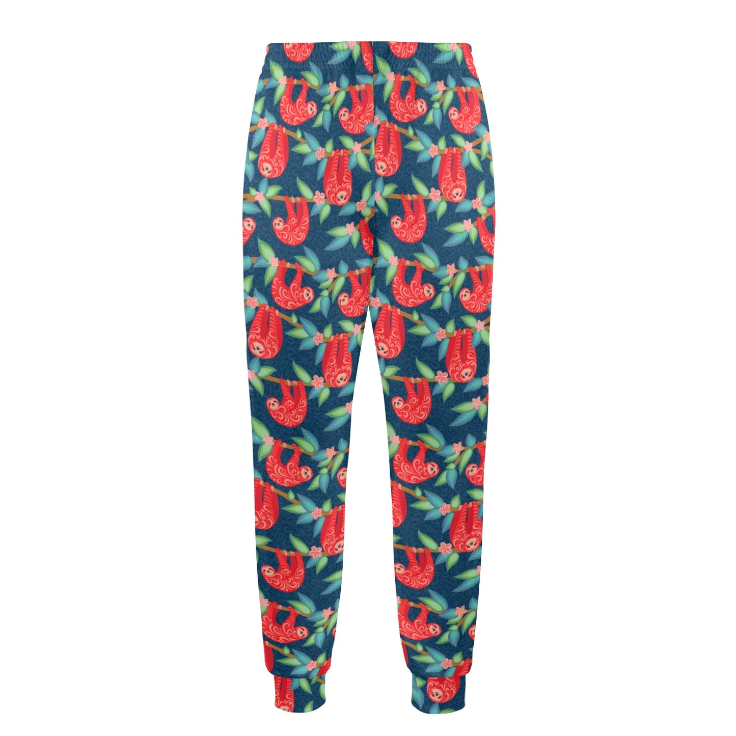 Sloth Red Design Themed Print Men's Casual Track Pants