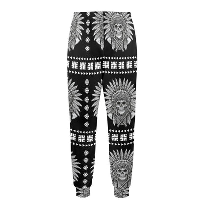 Native American Indian Skull Men's Casual Track Pants
