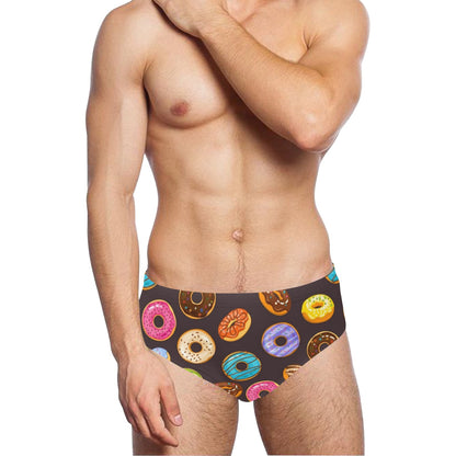 donut Design Print Pattern JJ0134 Men's Swimming Briefs
