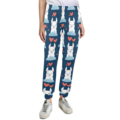 Alpaca Love Pattern Print Design 05 Women's Casual Track Pants