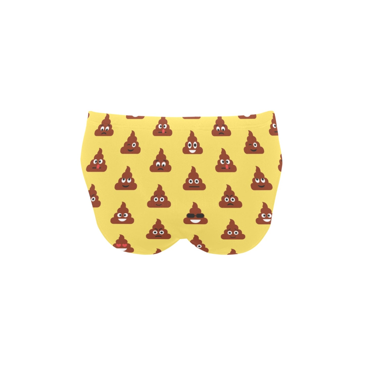 Emoji Poop Print Pattern Men's Swimming Briefs