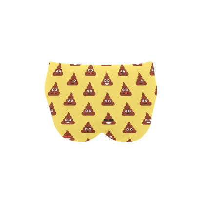 Emoji Poop Print Pattern Men's Swimming Briefs
