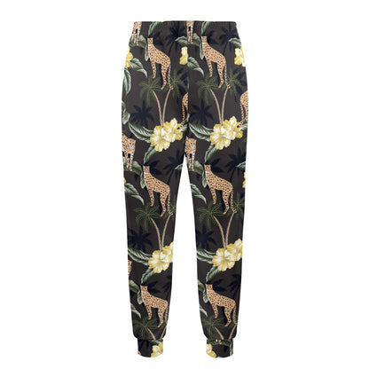 Cheetah Pattern Print Design 04 Men's Casual Track Pants