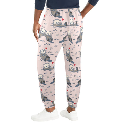Sea Otter Pattern Print Design 02 Men's Casual Track Pants