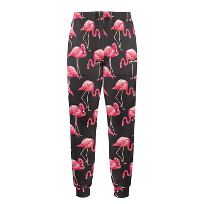 Flamingo Design Print Pattern JJ0182 Men's Casual Track Pants