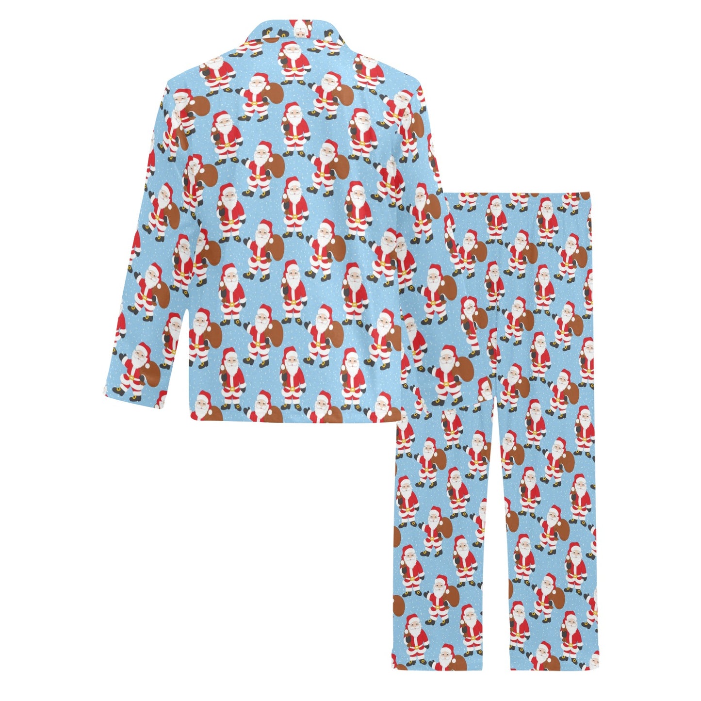 Santa Christmas Themed Print Design LKS305 Men's Long Pajama Set