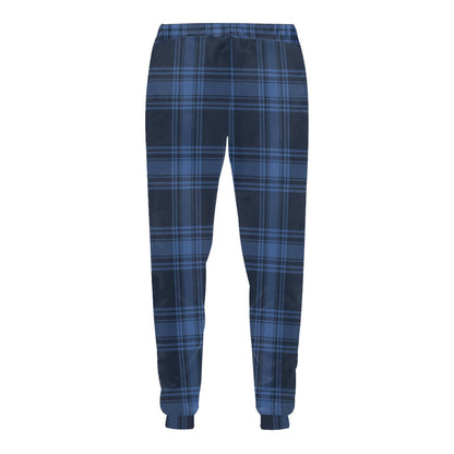 Tartan Blue Print Design LKS304 Men's Sweatpants