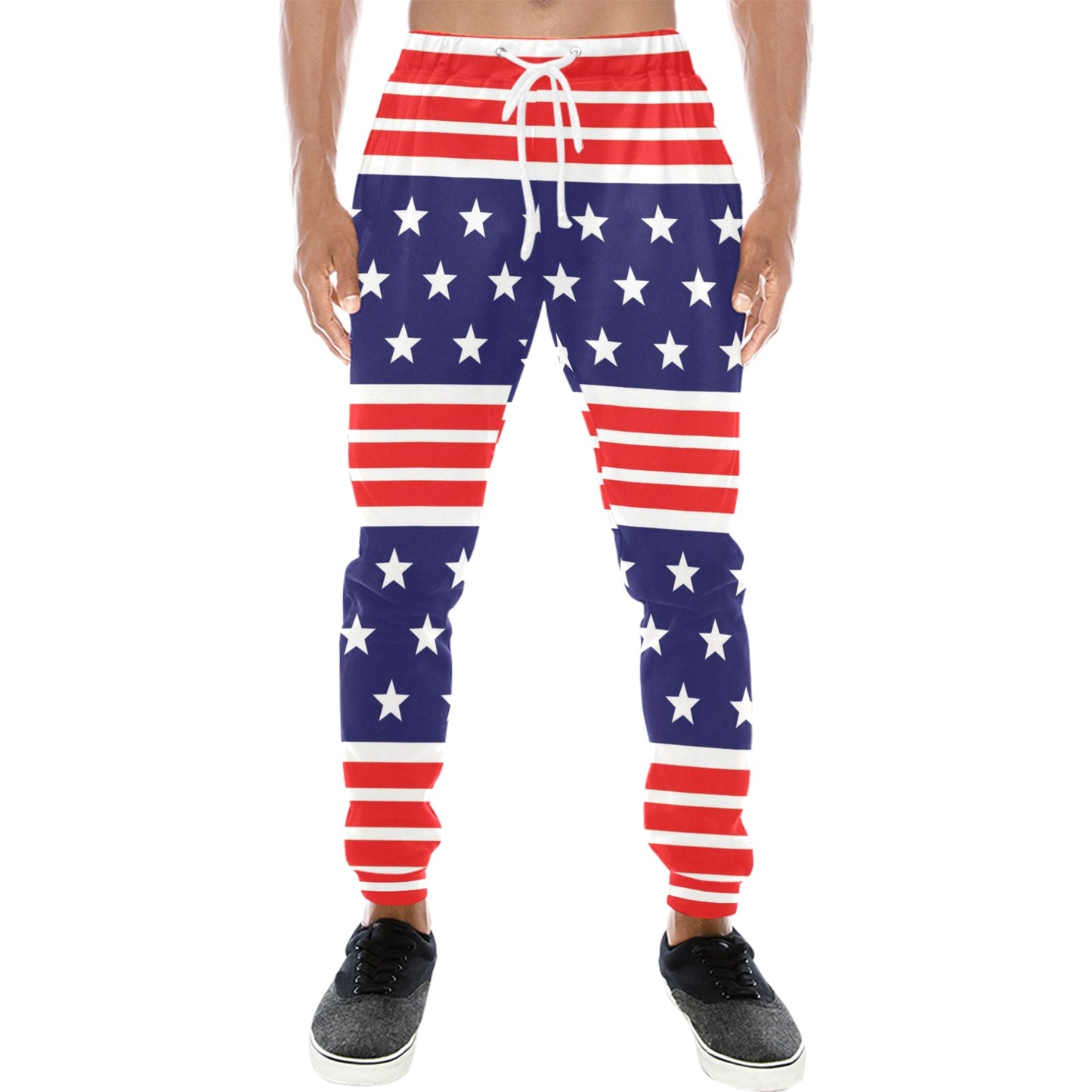 Patriotic Pattern Print Design A04 Men's Sweatpants