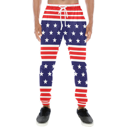 Patriotic Pattern Print Design A04 Men's Sweatpants