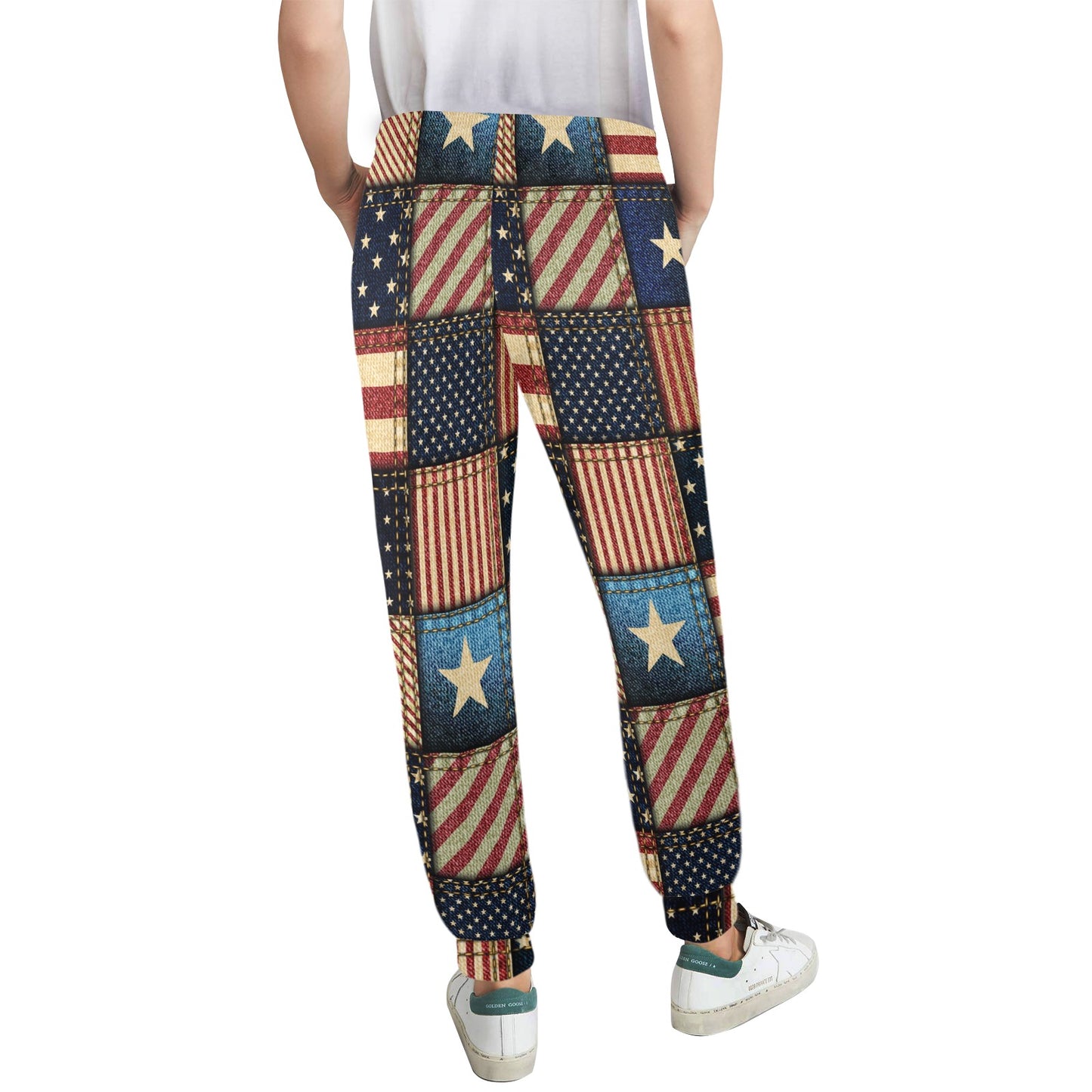 American flag Patchwork Design Women's Casual Track Pants
