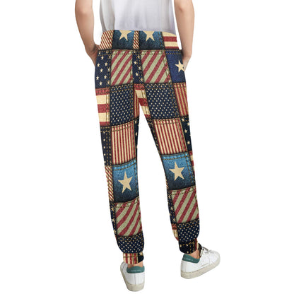 American flag Patchwork Design Women's Casual Track Pants