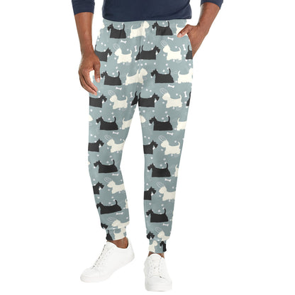 Scottish Terriers Print Design LKS301 Men's Casual Track Pants