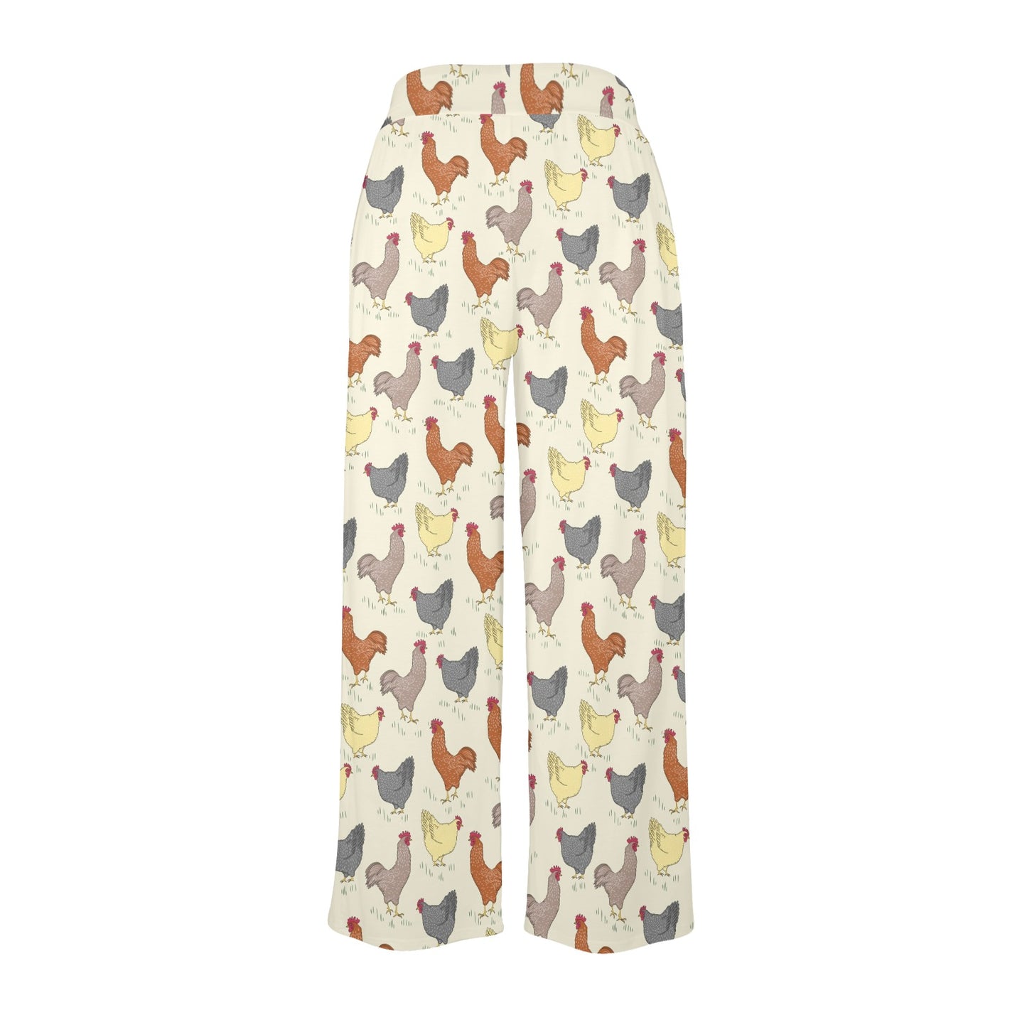 Chicken Pattern Print Design 05 Women's Wide Leg Lounge Pants