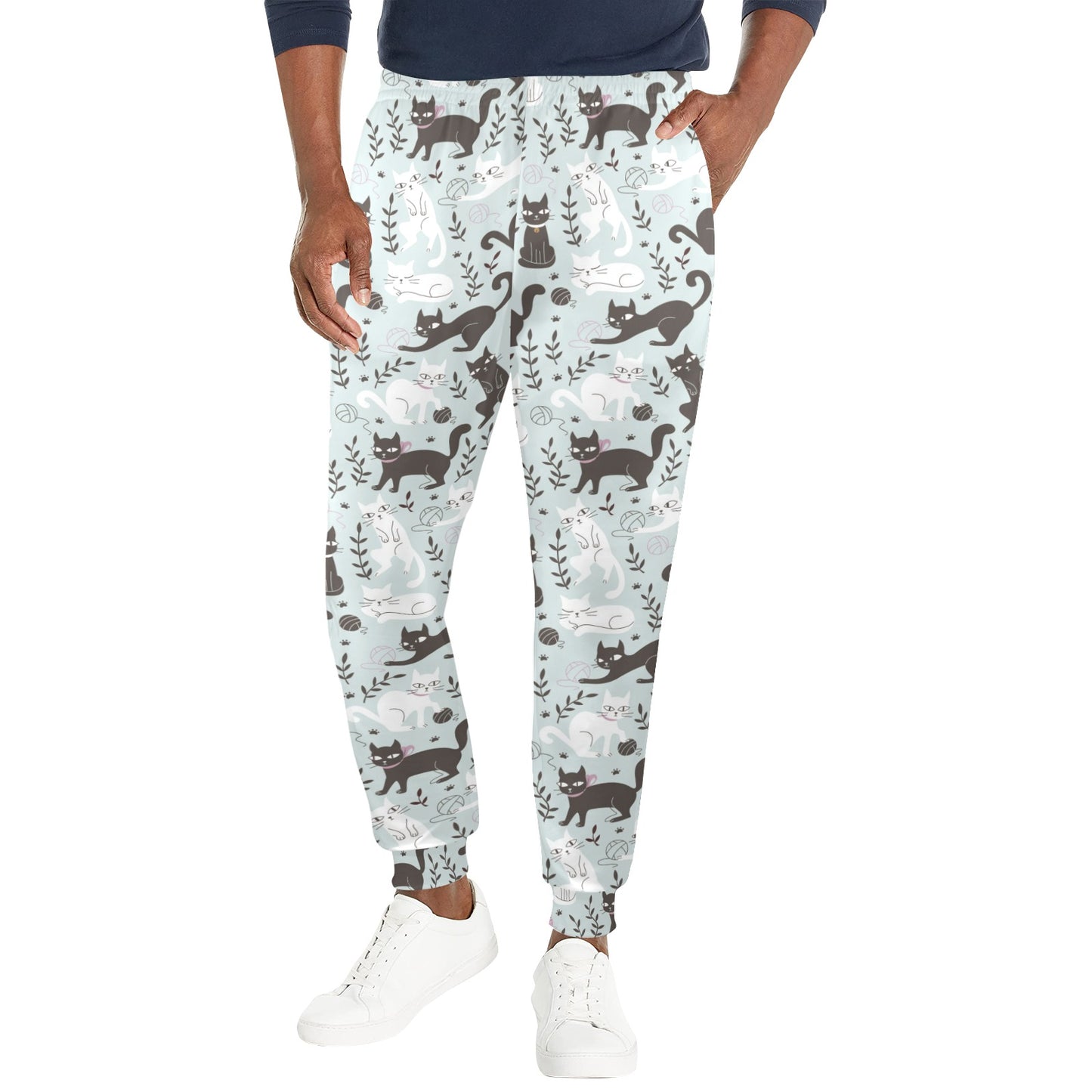 Cat Pattern Print Design 08 Men's Casual Track Pants