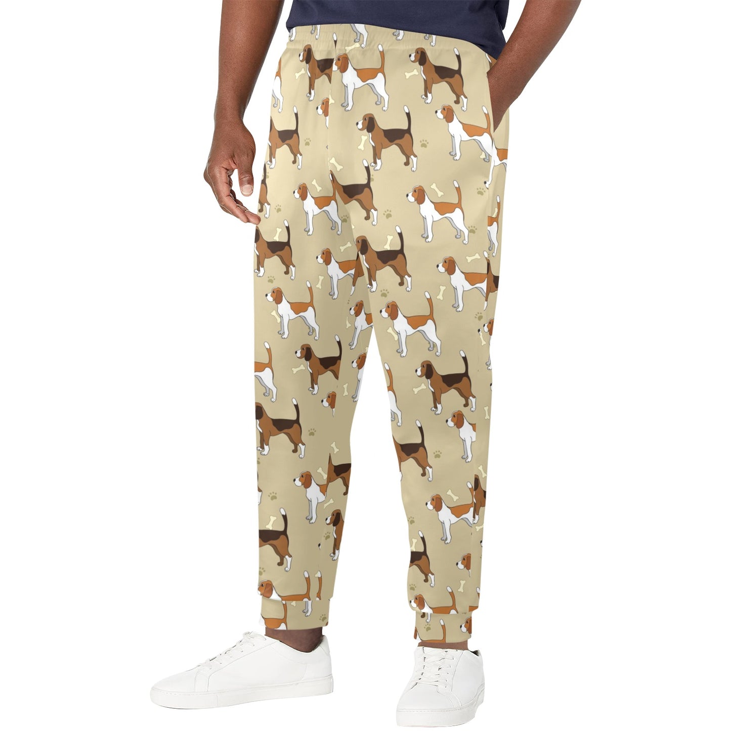 Beagle Pattern Print Design 01 Men's Casual Track Pants