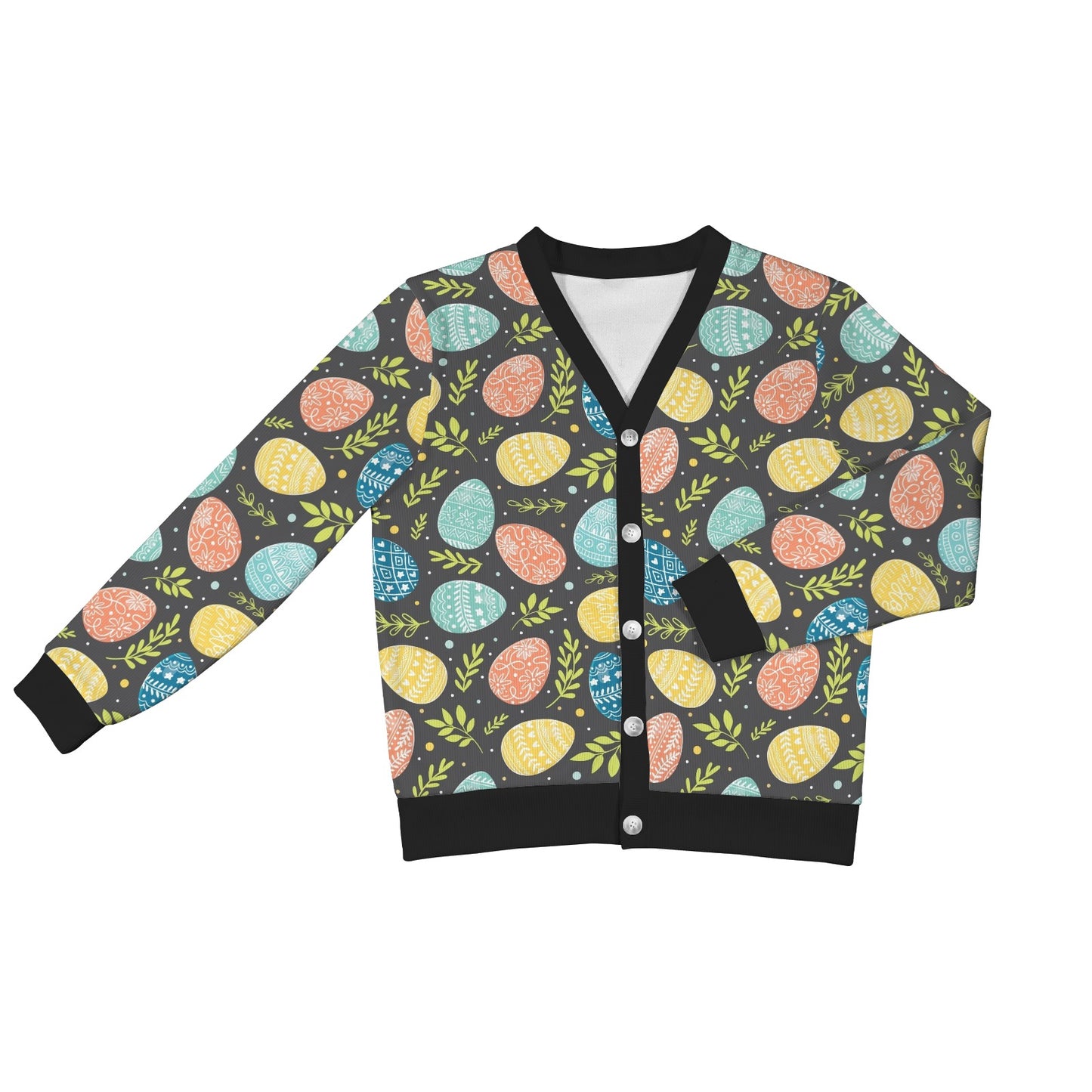 Easter Eggs Pattern Print Design RB01 Women's Cardigan