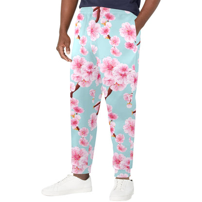 Cherry Blossom Pattern Print Design CB04 Men's Casual Track Pants
