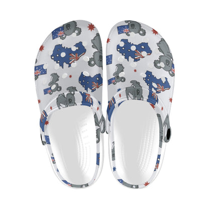 Koala Australia Day Themed Design Unisex Clogs Shoes