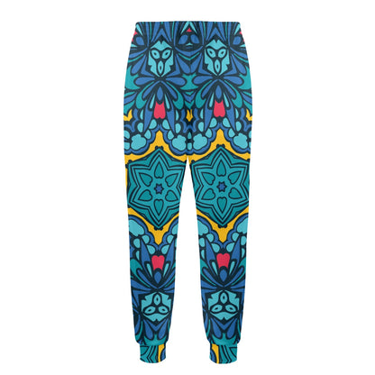 Kaleidoscope Pattern Print Design 04 Men's Casual Track Pants
