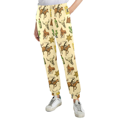Cowboy Pattern Print Design 04 Women's Casual Track Pants