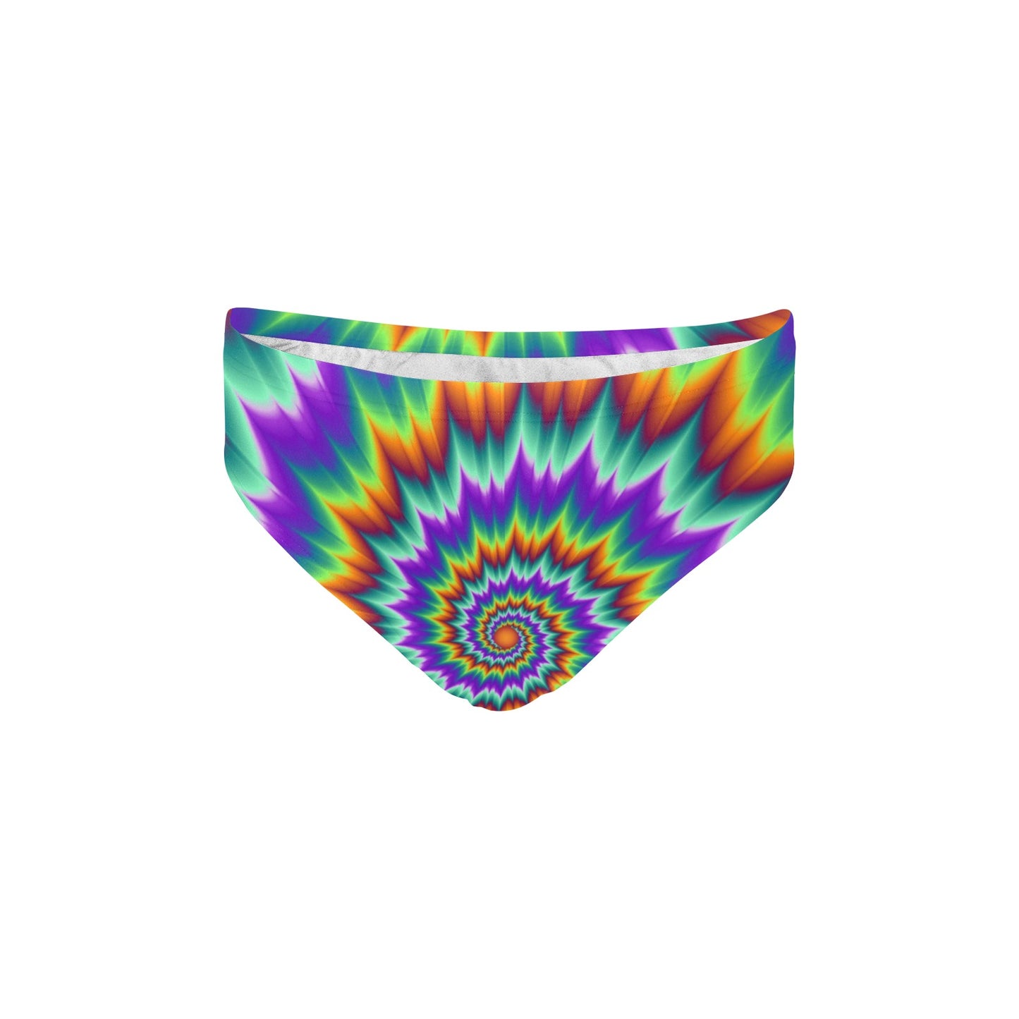 Optical illusion Pulsing fiery spirals Men's Swimming Briefs