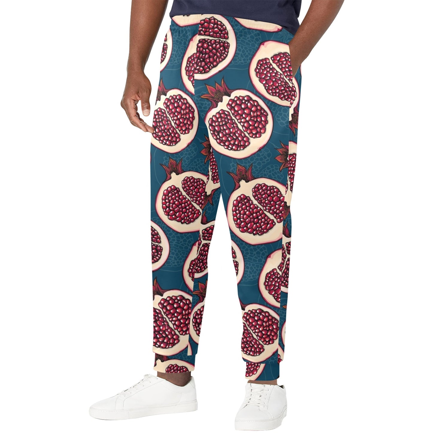 Pomegranate Pattern Print Design PG02 Men's Casual Track Pants