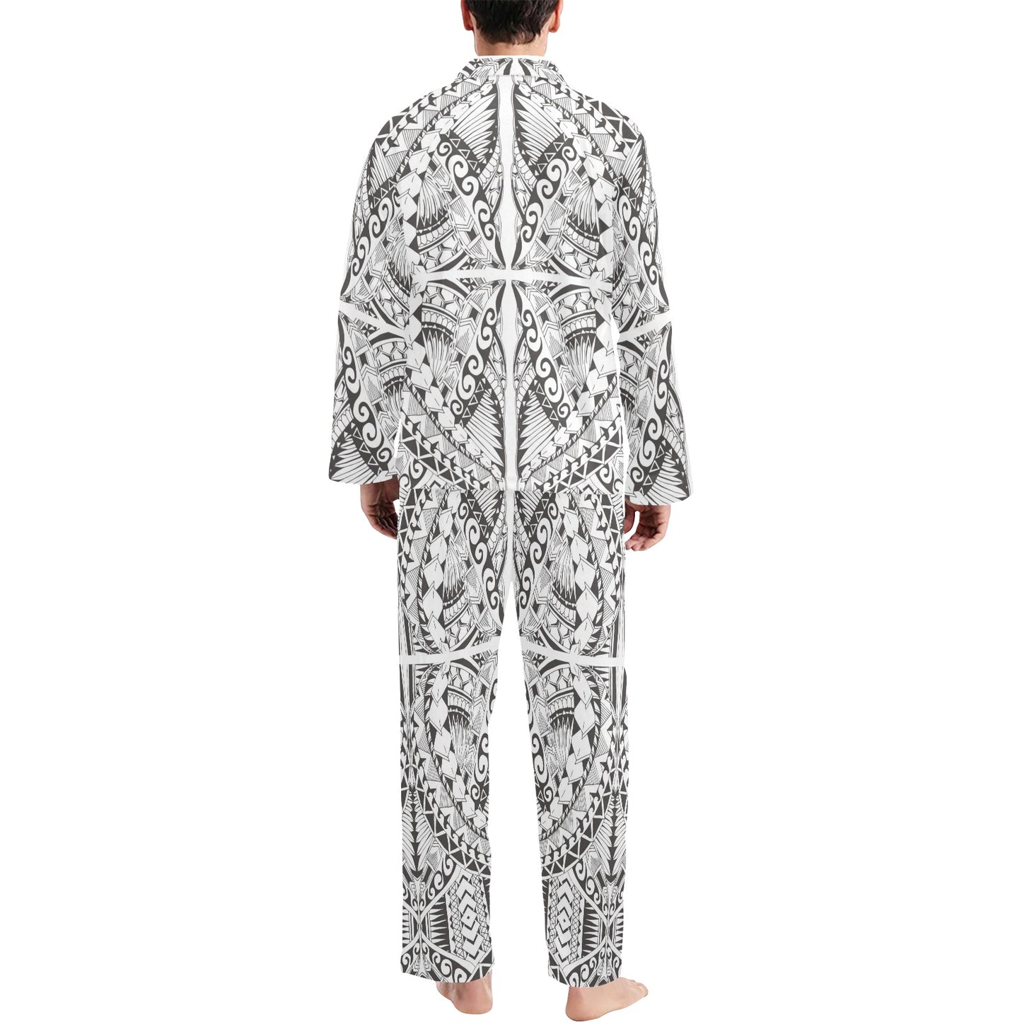 Samoan Style Print Design LKS301 Men's Long Pajama Set