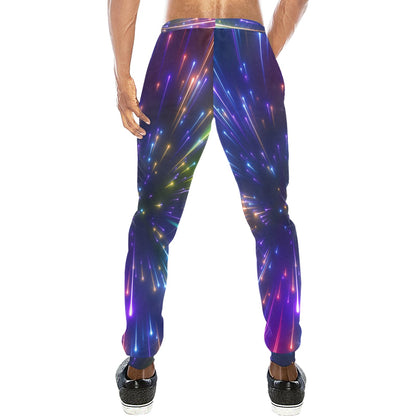 Celestial Rainbow Speed Light Men's Sweatpants