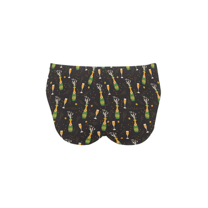 Champagne Pattern Print Design 04 Men's Swimming Briefs