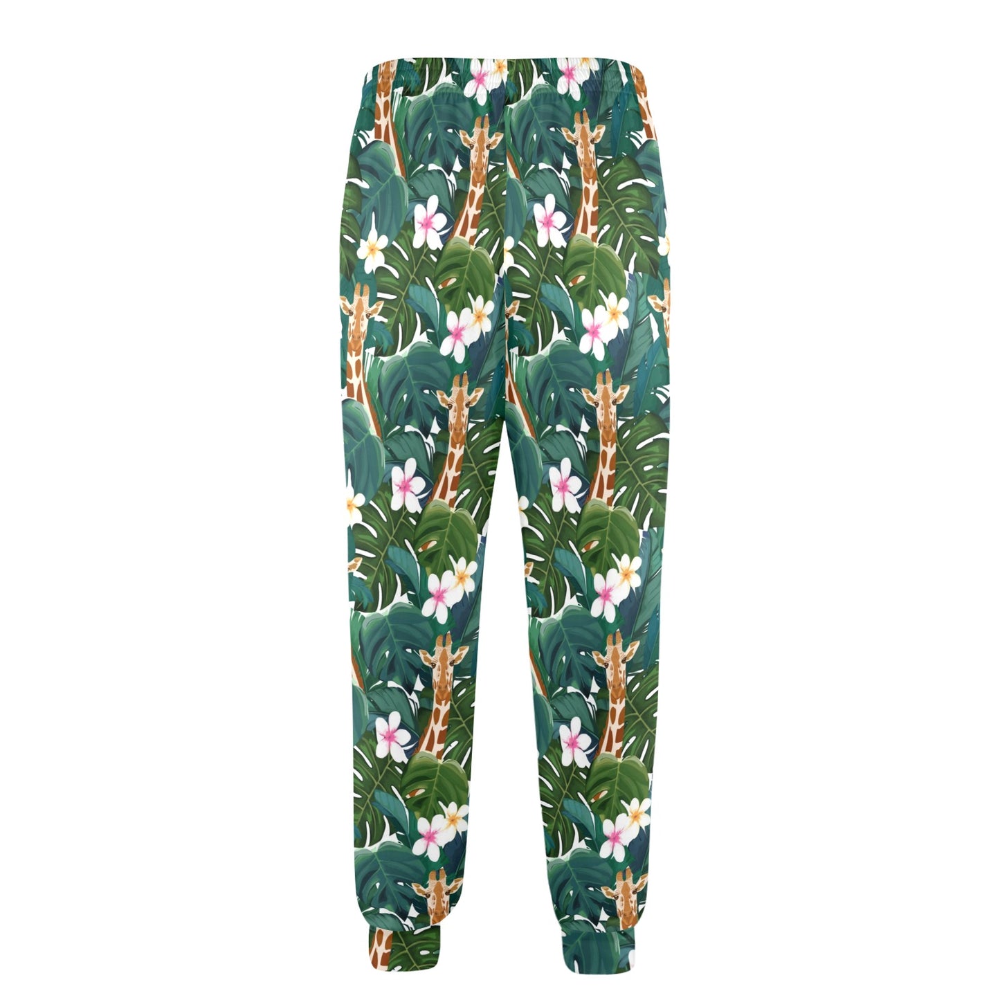 Giraffe Jungle Design Print Men's Casual Track Pants