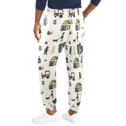 Agricultural Farm Print Design 01 Men's Casual Track Pants