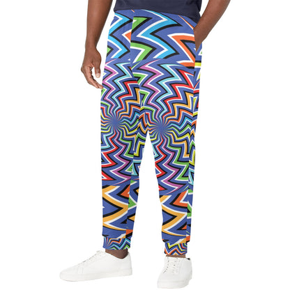Optical illusion Pattern Print Design A02 Men's Casual Track Pants