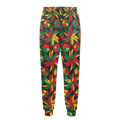 Rastafarian Pattern Print Design A03 Men's Casual Track Pants