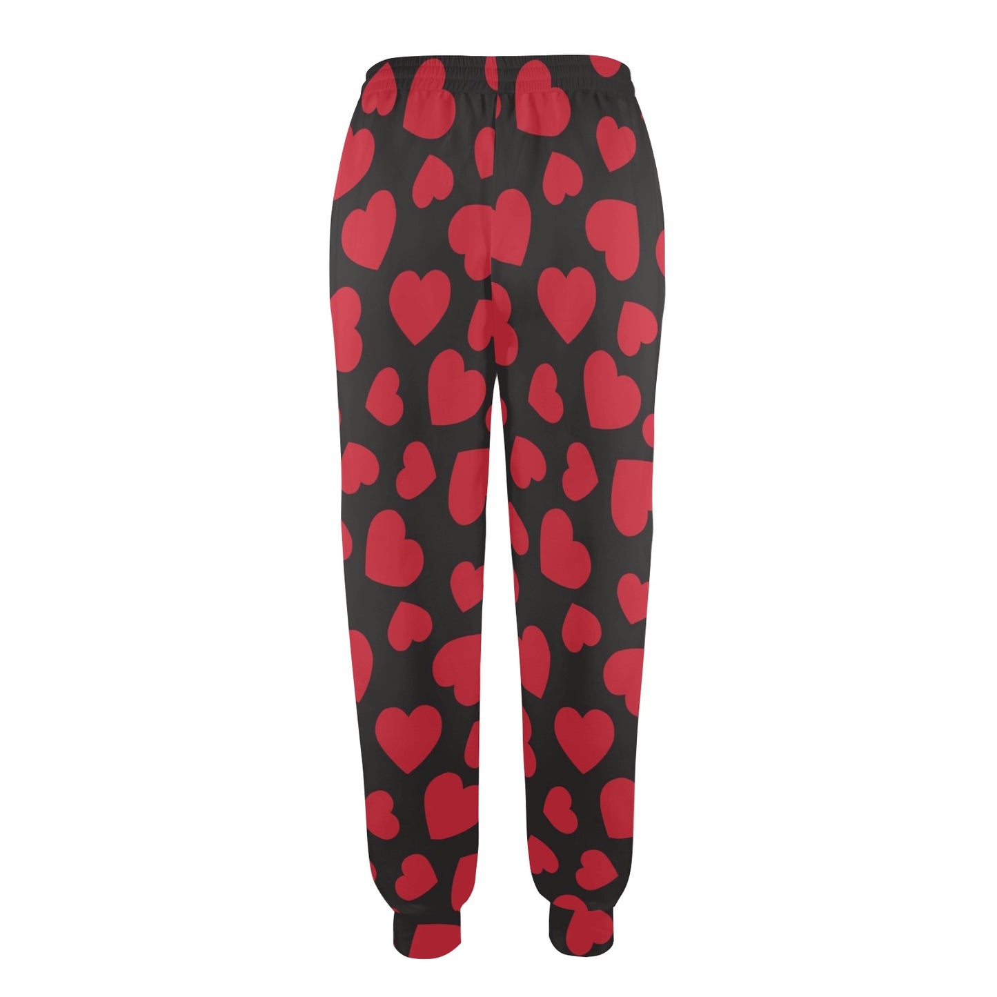 Heart Red Pattern Print Design HE01 Women's Casual Track Pants