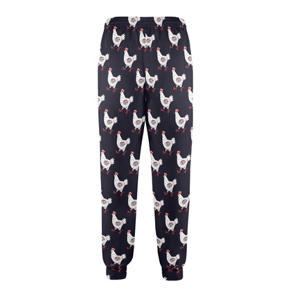 Chicken Pattern Print Design 03 Men's Casual Track Pants