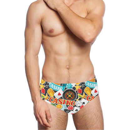 Casino Pattern Print Design 03 Men's Swimming Briefs