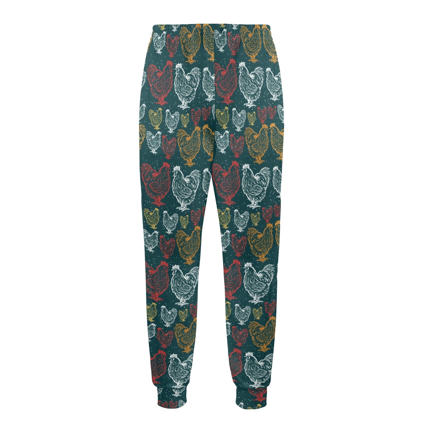 Rooster Hand Draw Design Men's Casual Track Pants