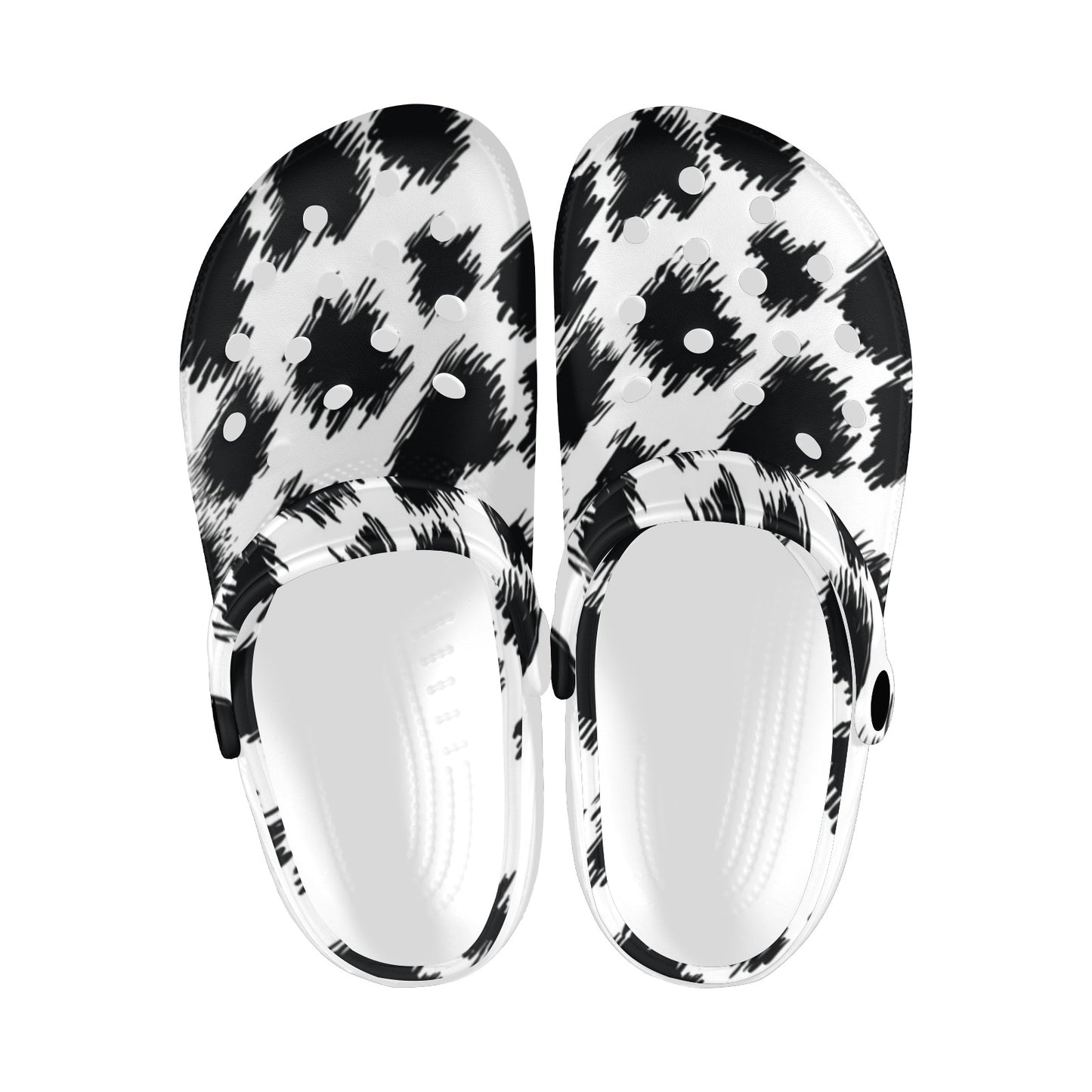 Cheetah Black Print Pattern Unisex Clogs Shoes