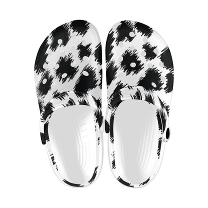 Cheetah Black Print Pattern Unisex Clogs Shoes