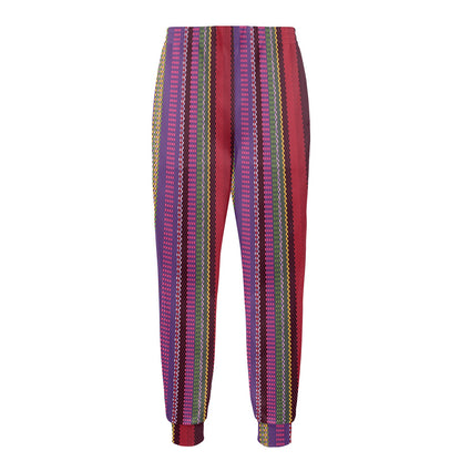 Serape Stripe Print Men's Casual Track Pants