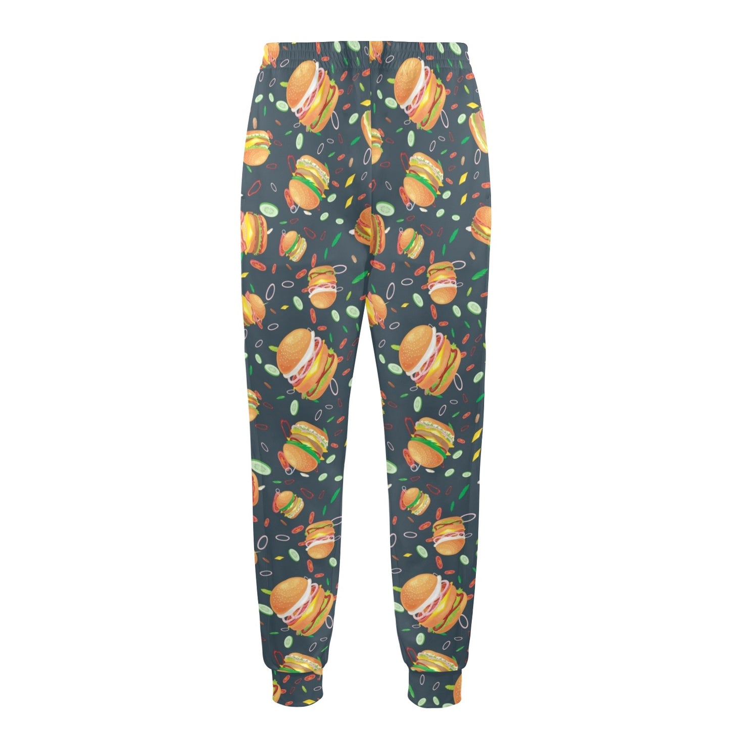 hamburger Design Print Pattern JJ0314 Men's Casual Track Pants