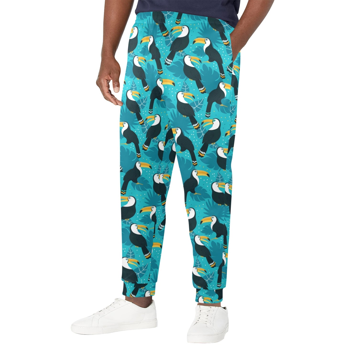 Toucan Parrot Pattern Print Men's Casual Track Pants