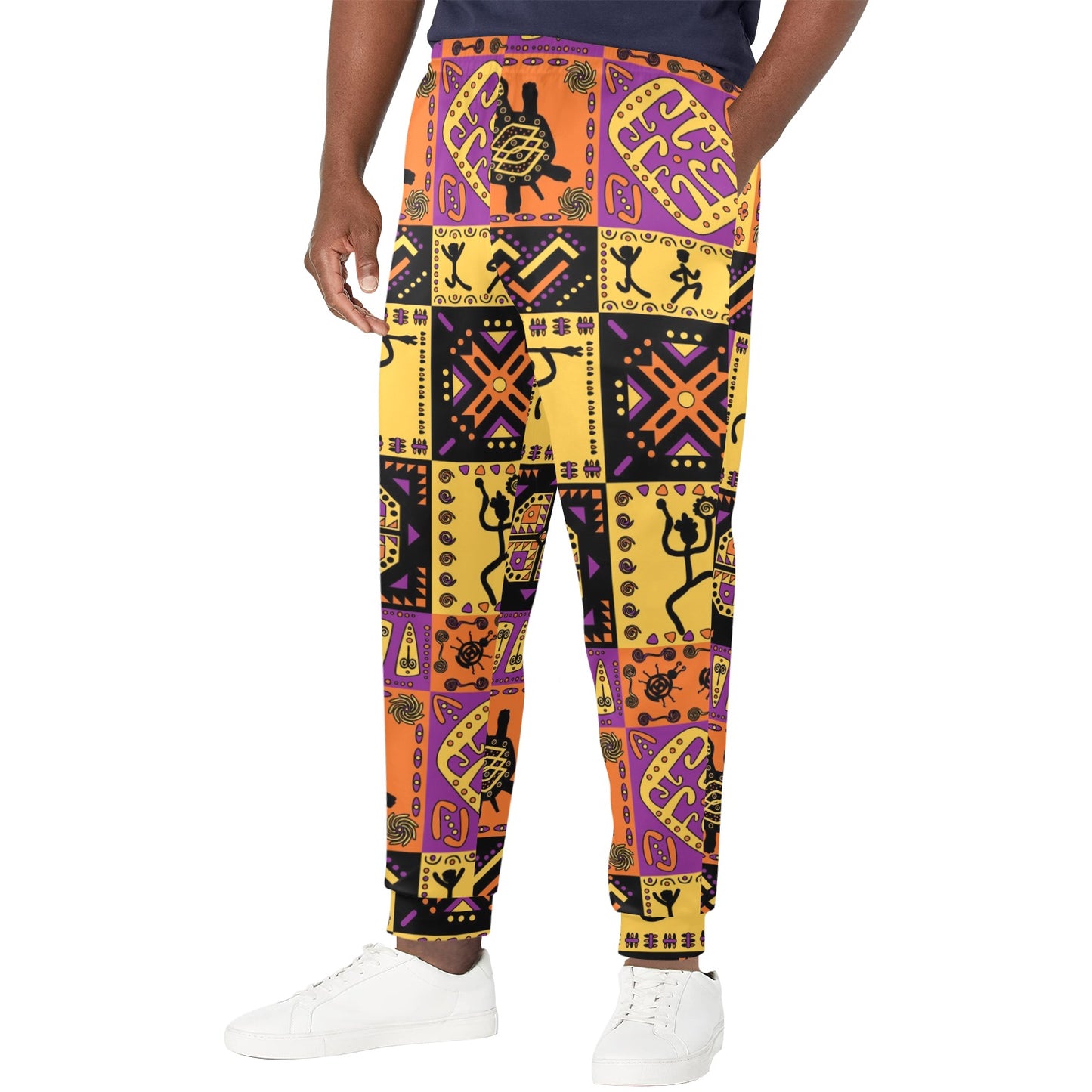 African Pattern Print Design 02 Men's Casual Track Pants