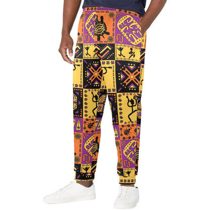 African Pattern Print Design 02 Men's Casual Track Pants