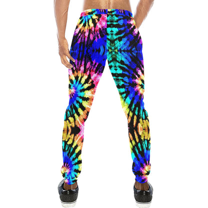 Tie Dye Rainbow Design Print Men's Sweatpants