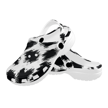 Cheetah Black Print Pattern Unisex Clogs Shoes