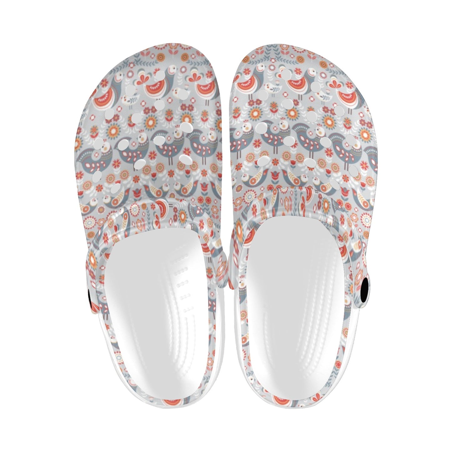 Swedish Nordic Design Print Unisex Clogs Shoes