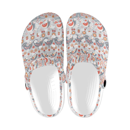 Swedish Nordic Design Print Unisex Clogs Shoes