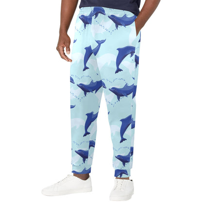 Dolphin Heart Pattern Men's Casual Track Pants